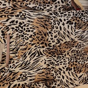Animal print cotton and poly.